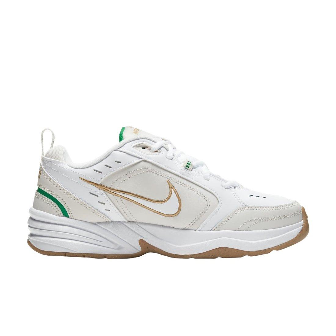 Nike Air Monarch IV "White/Phantom/Lucky Green/Metallic Gold" Men's Training Shoe - WHITE/PHANTOM/GREEN/GOLD